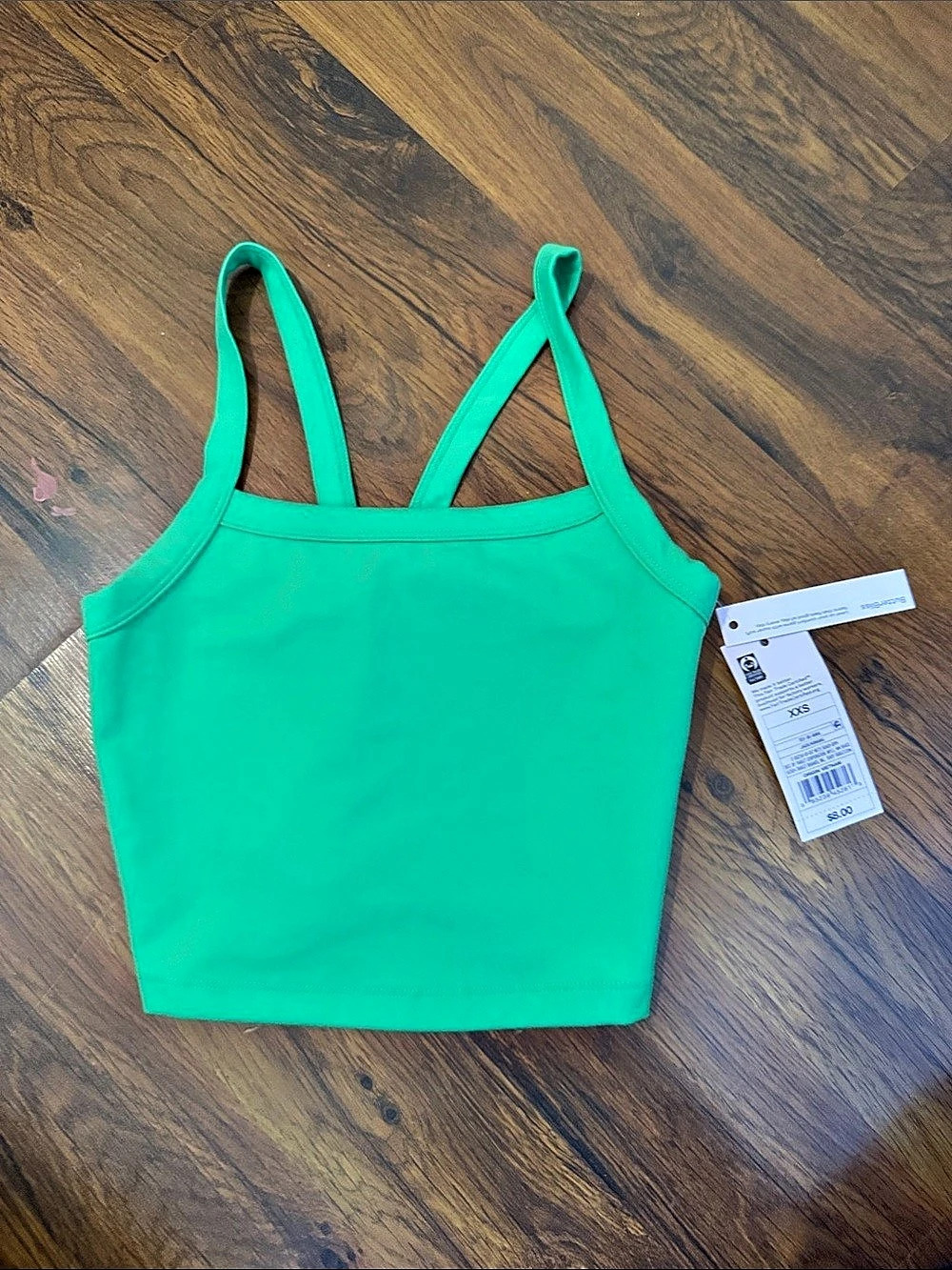 Wild Fable Double Strap Cropped Tank Top Green XXS NWT